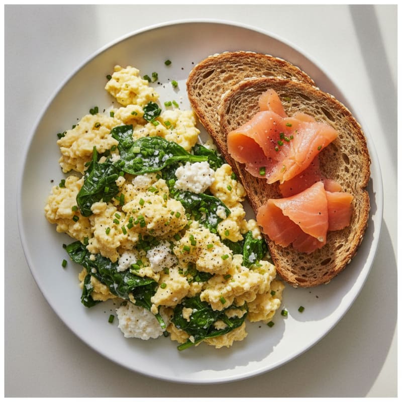 Cottage Cheese and Spinach Scramble