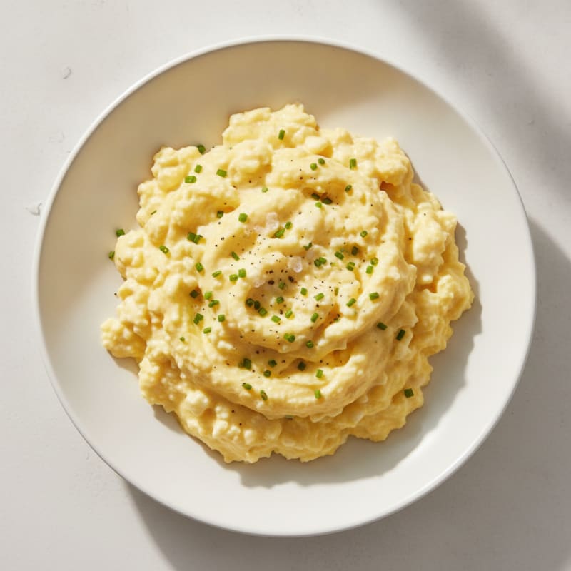 Velvety Cottage Cheese Scrambled Eggs