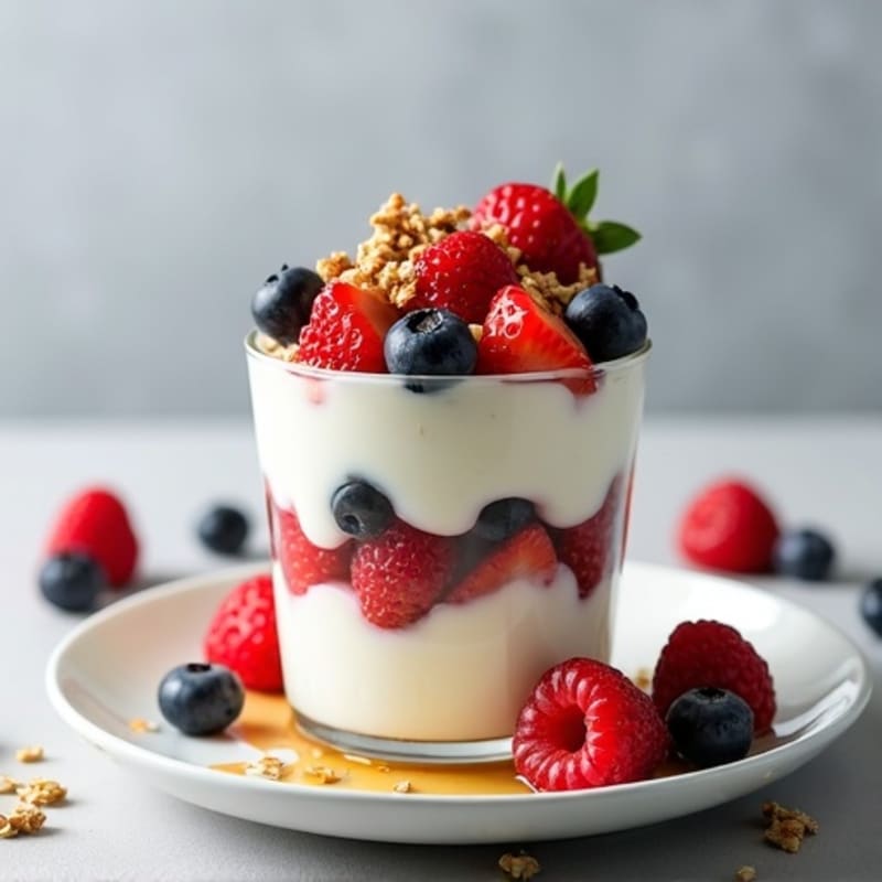 Creamy Greek Yogurt Protein Parfait with Berries