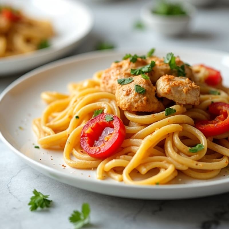 Creamy Cajun Chicken Pasta with Bell Peppers