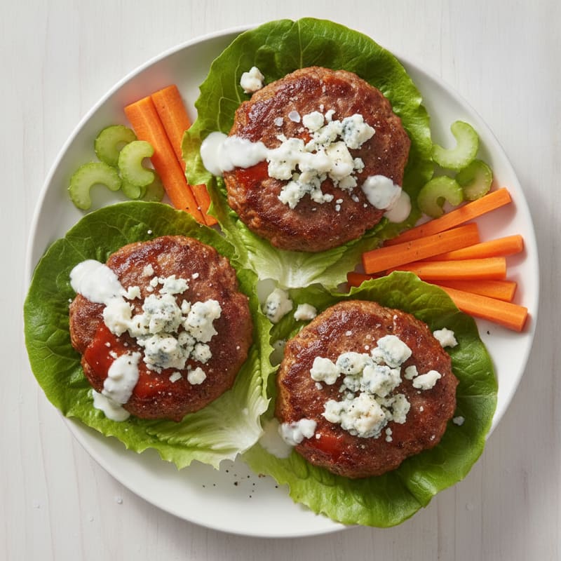 Buffalo Blue Cheese Beef Burgers