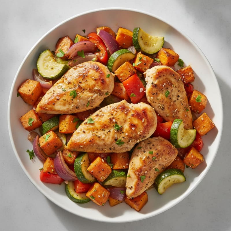 Chicken and Roasted Vegetable Medley