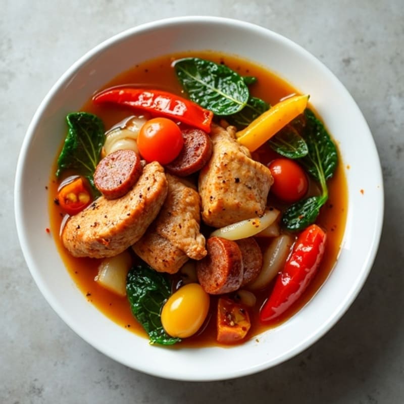 Spicy Chicken and Smoked Sausage Hearty Vegetable Stew