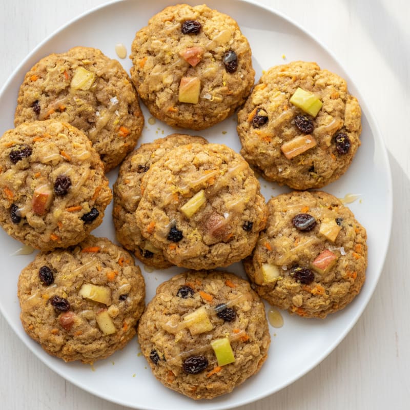 Lemon-Kissed Carrot Apple Oatmeal Cookies