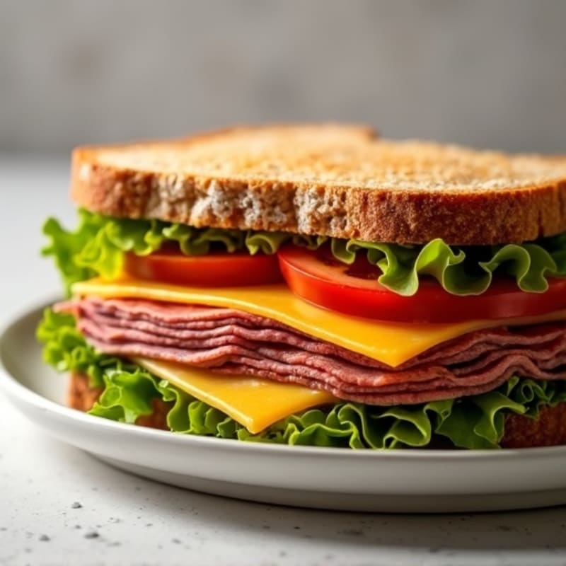 Lean Roast Beef and Sharp Cheddar Whole Wheat Sandwich