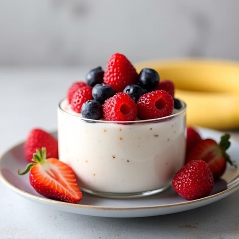 Silky Greek Yogurt Protein Mousse with Fresh Berries