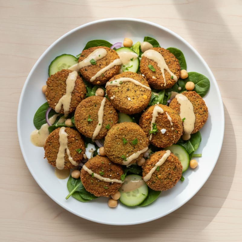 Crispy Falafel Bowl with Creamy Tahini