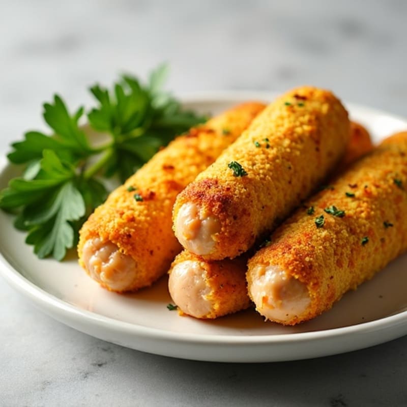 Golden Cornmeal Crusted Chicken Sausage