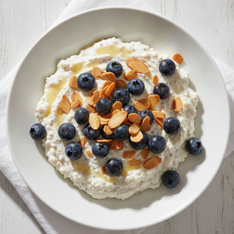 Silky Vanilla Greek Yogurt Protein Pudding with Berries