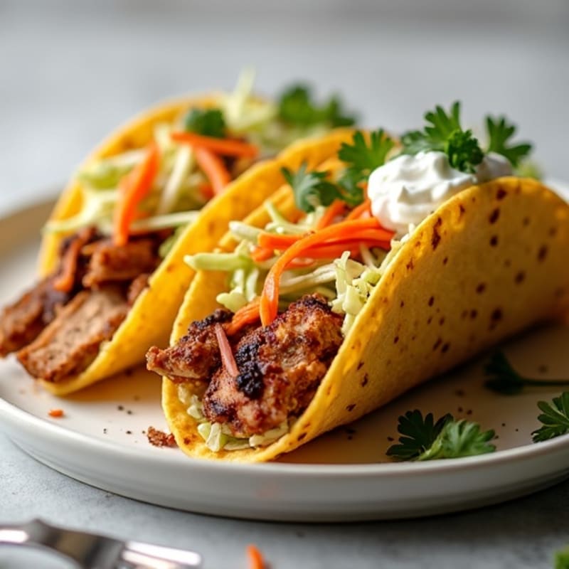 Crispy Slow-Cooked Pork Tacos with Fresh Slaw