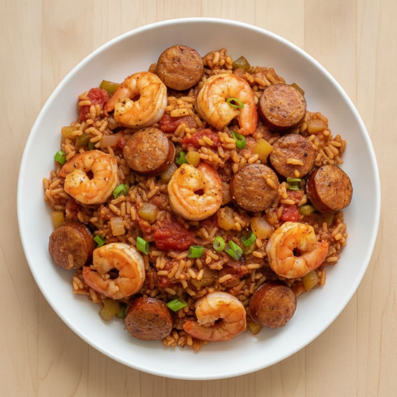 Creole Shrimp and Sausage Jambalaya