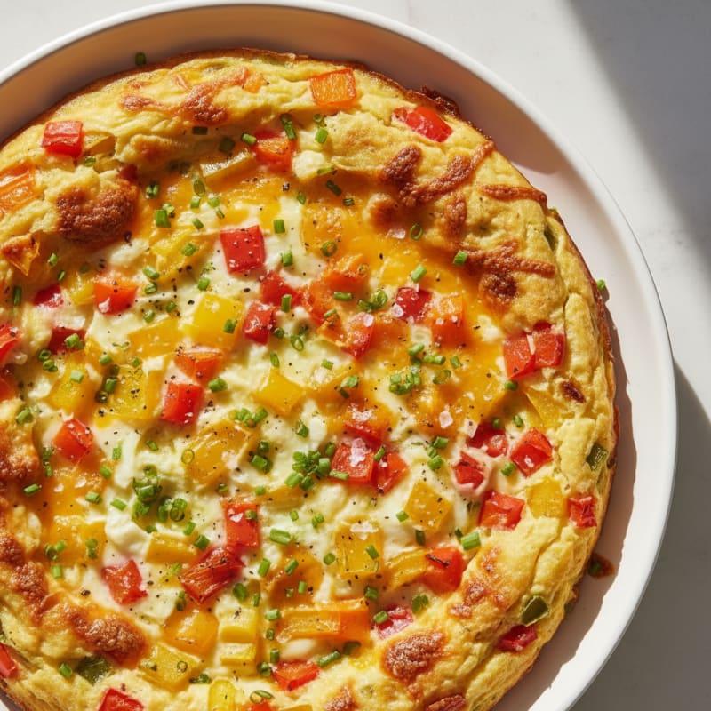 Bell Pepper and Cheddar Frittata
