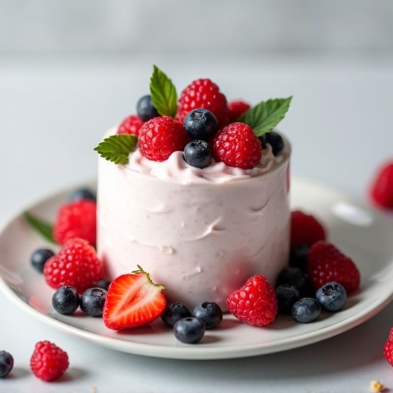 Greek Yogurt Protein Mousse with Berries