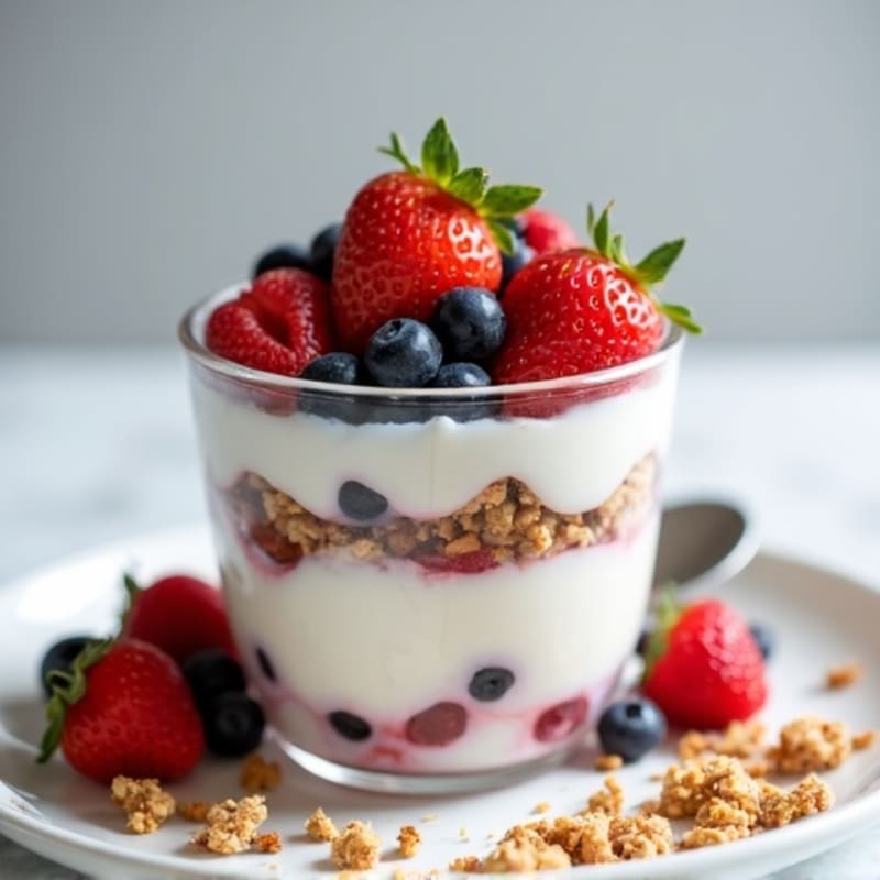 Creamy Greek Yogurt Protein Parfait with Mixed Berries