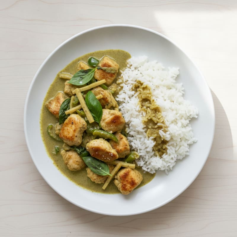Thai Green Curry Chicken with Jasmine Rice
