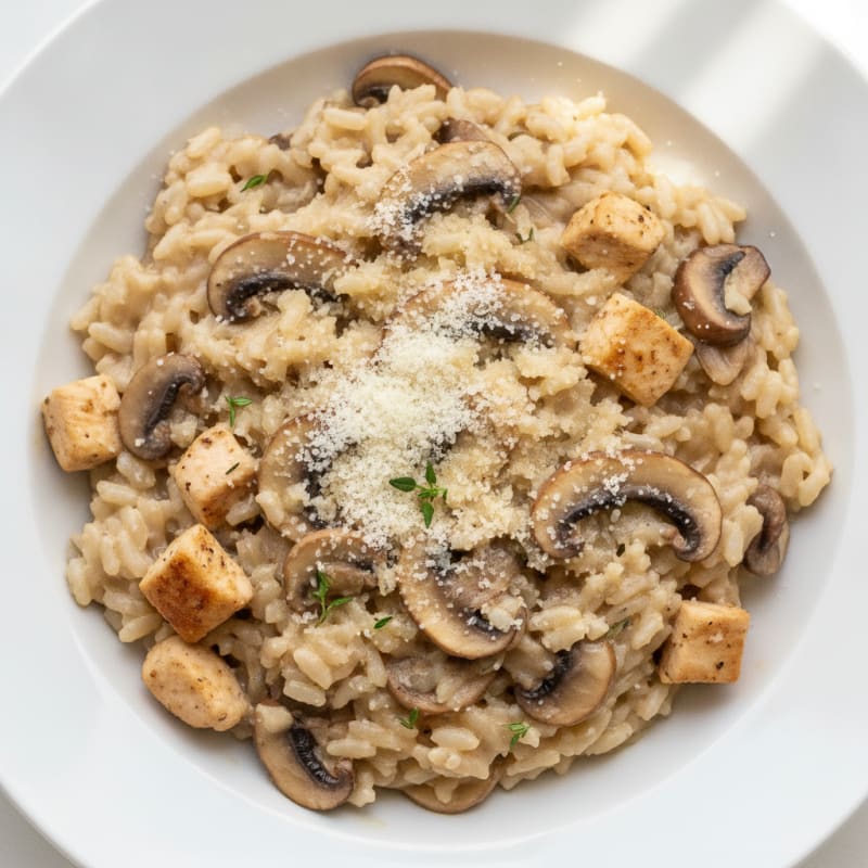 Creamy Mushroom Risotto with Parmesan