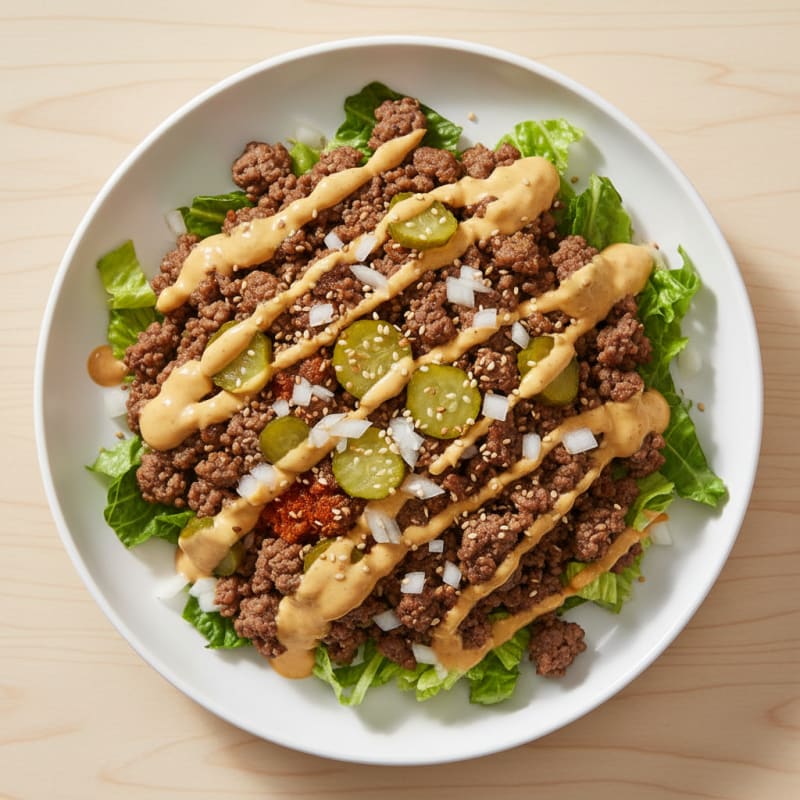 Creamy Big Mac Protein Bowl