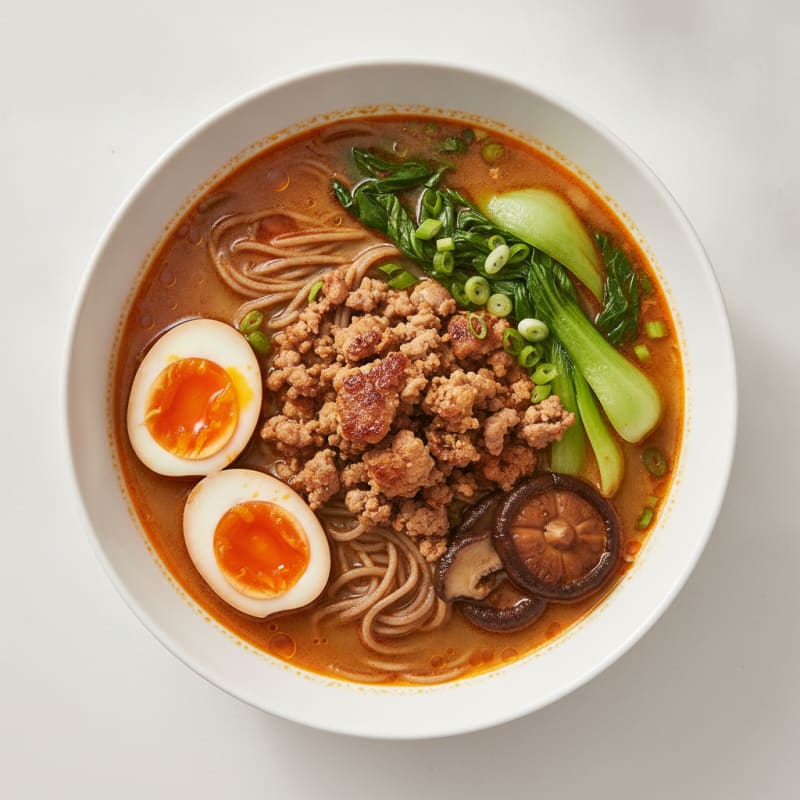 Sriracha Pork Ramen with Jammy Egg
