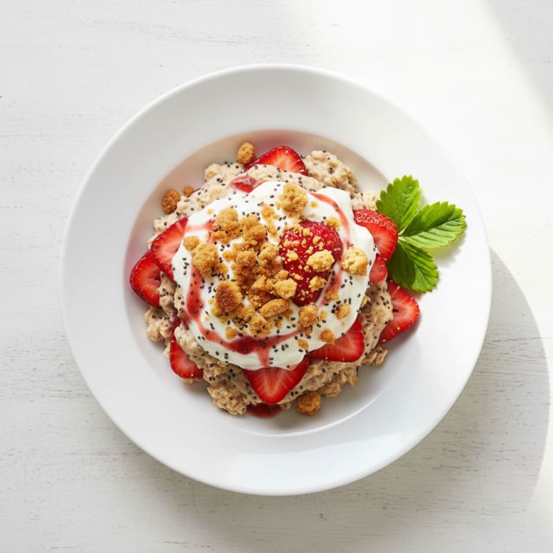 Creamy Strawberry Shortcake Overnight Oats