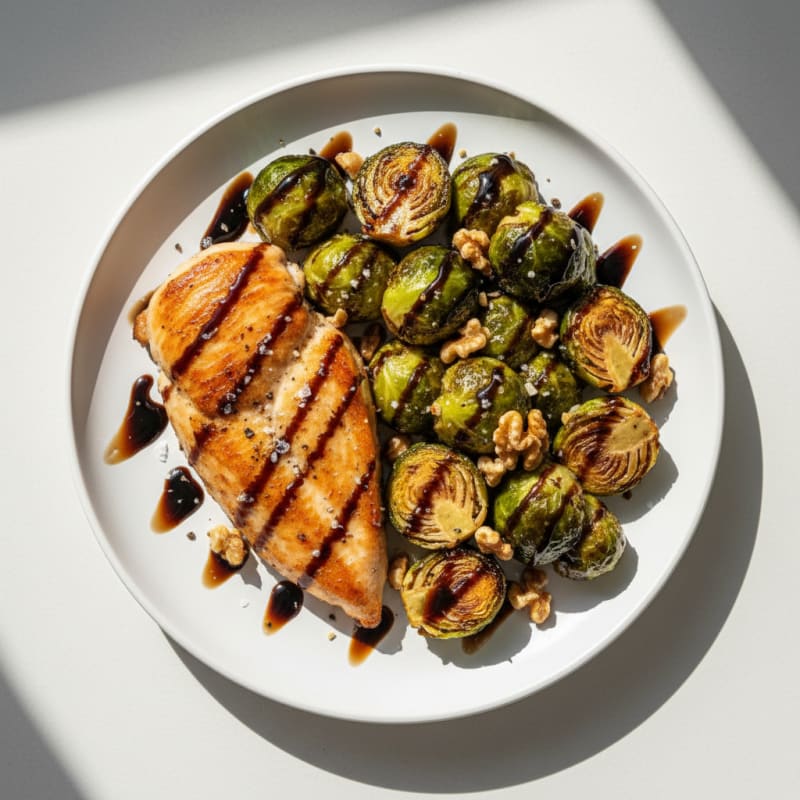 Balsamic-Glazed Brussels Sprouts with Toasted Walnuts