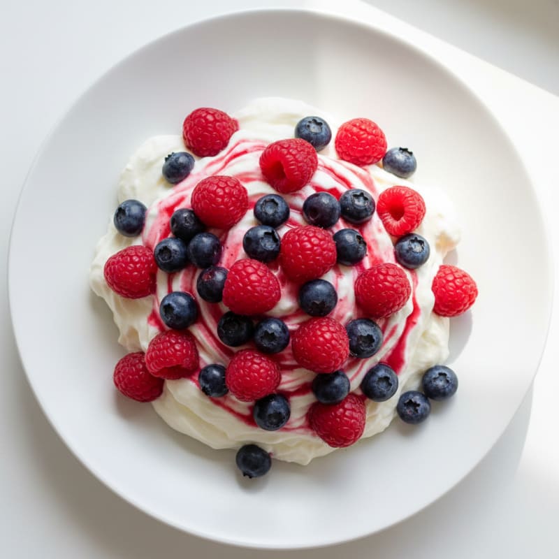 Silky Greek Yogurt Protein Mousse with Mixed Berries