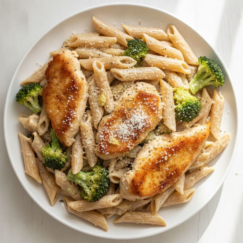 Garlic Parmesan Chicken Alfredo Pasta