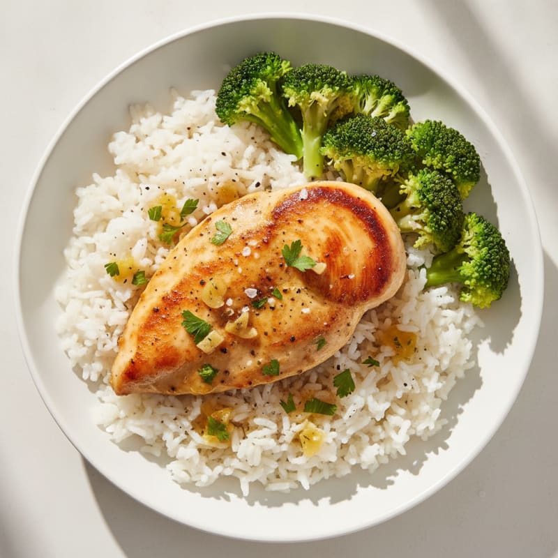 Pan-Seared Chicken with Herbed Rice