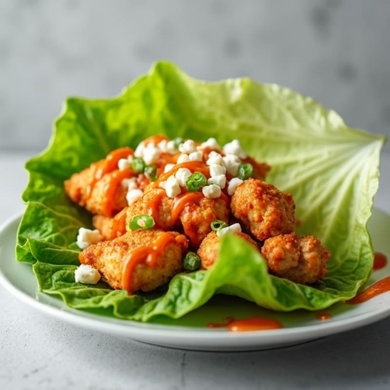 Crispy Buffalo Chicken Lettuce Wrap