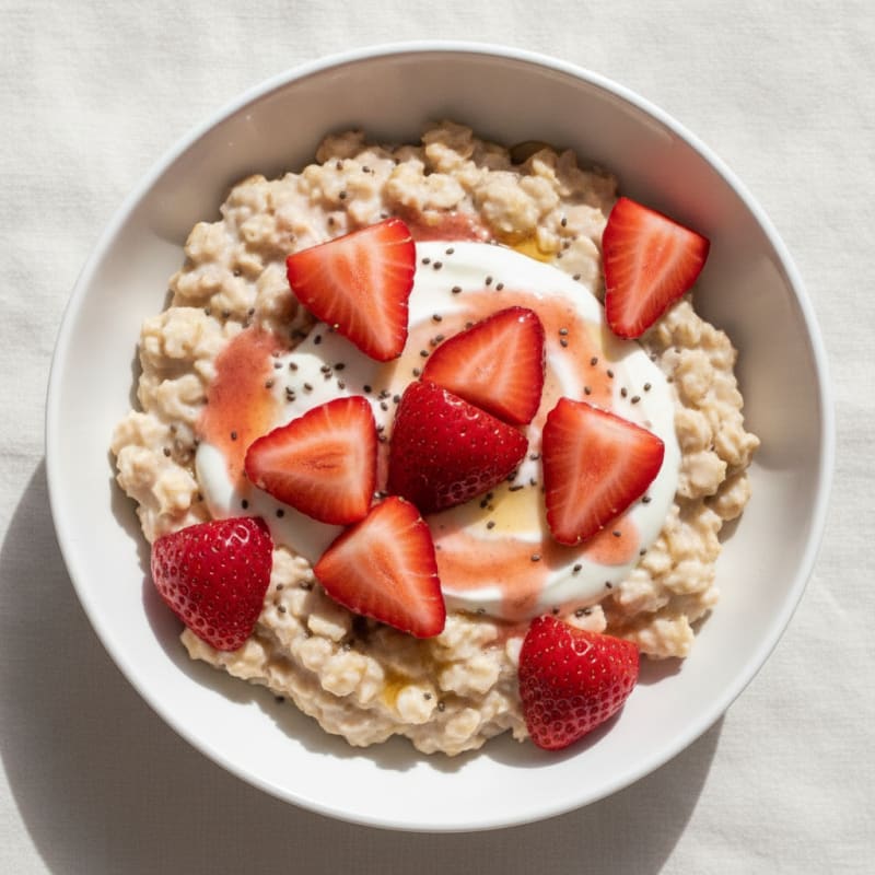 Strawberry Shortcake Overnight Oats