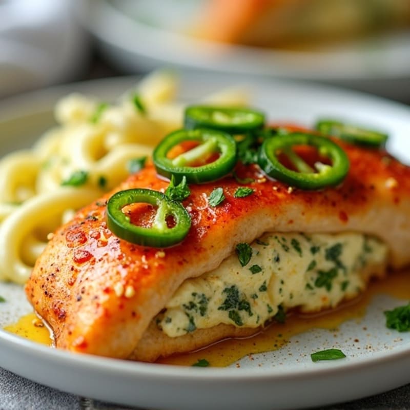 Baked Spicy Creamy Jalapeño Stuffed Chicken