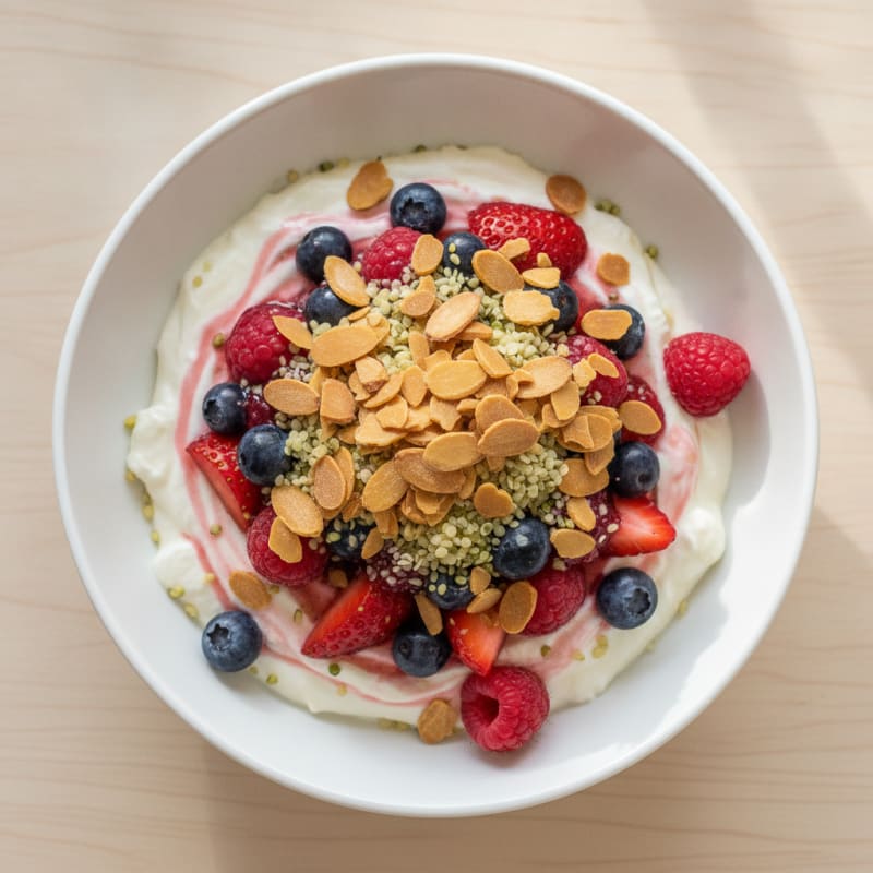 Creamy Greek Yogurt Protein Parfait with Mixed Berries
