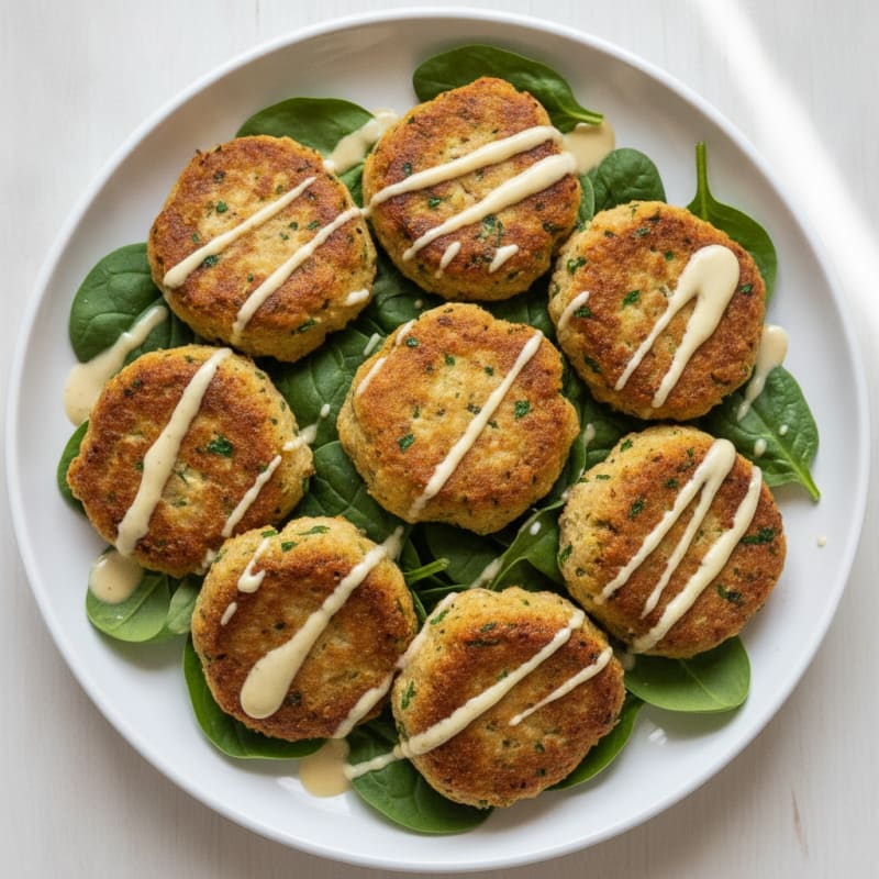 Falafel with Lemon-Tahini Drizzle