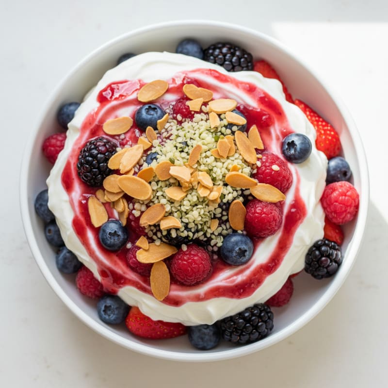 Creamy Greek Yogurt Protein Parfait with Mixed Berries