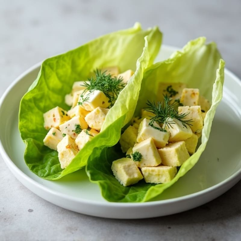 Fresh Herb-Loaded Egg Salad Lettuce Wraps