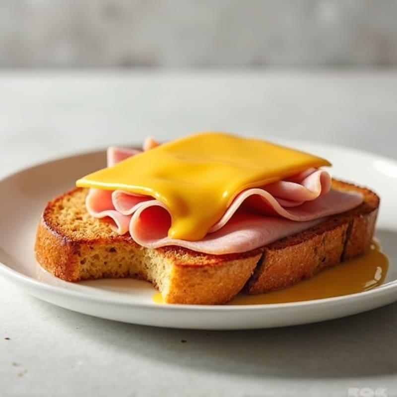 Open-Face Honey Mustard Ham and Swiss Melt