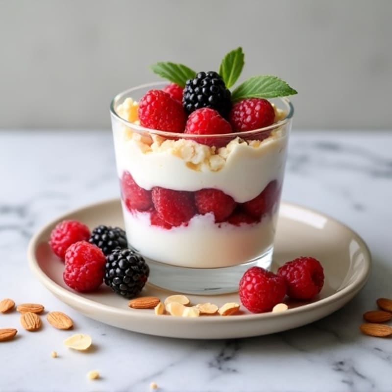 Greek Yogurt Protein Parfait with Mixed Berries