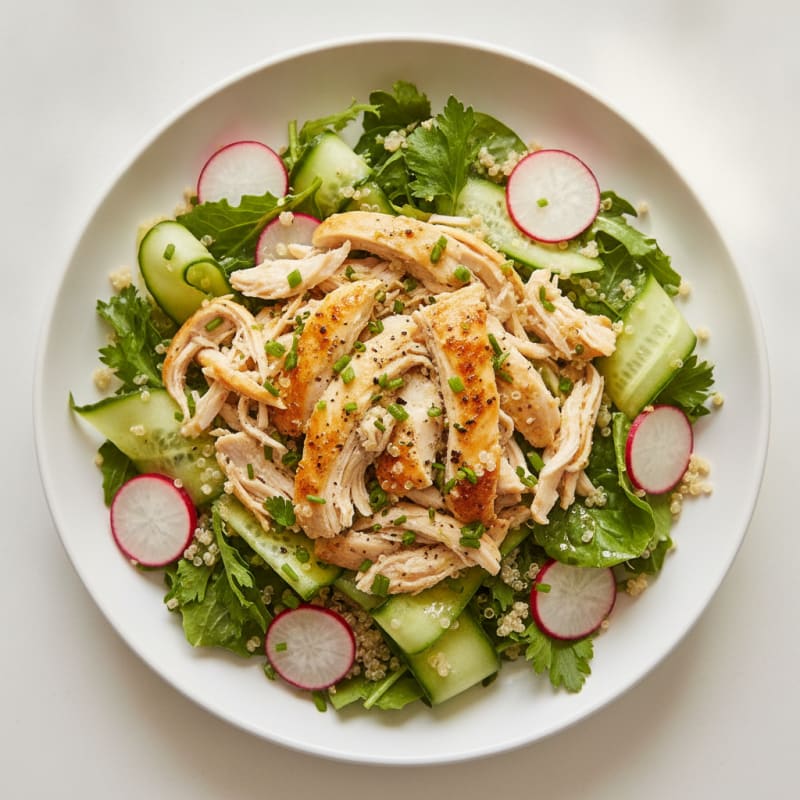 Lemon Herb Chicken Salad with Greens