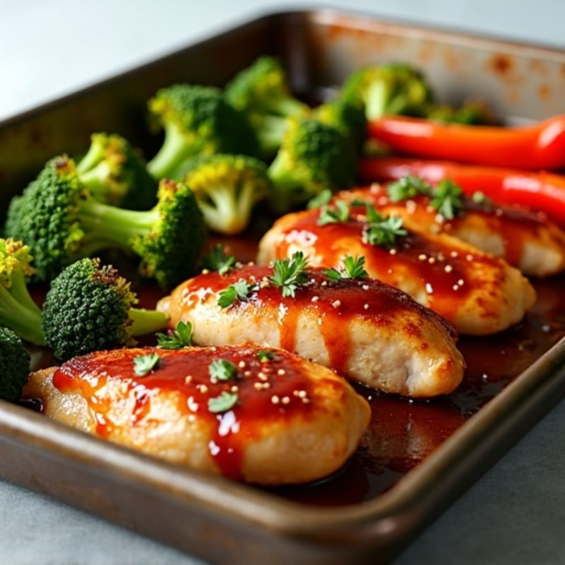 Sheet Pan Teriyaki Chicken and Broccoli