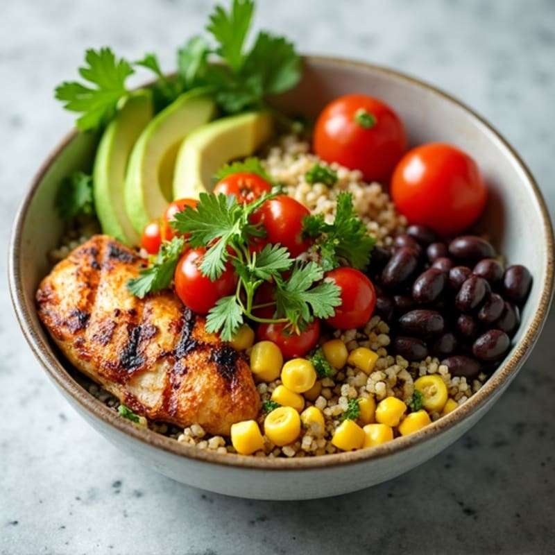 Cilantro-Lime Black Bean Bowl with Fresh Salsa