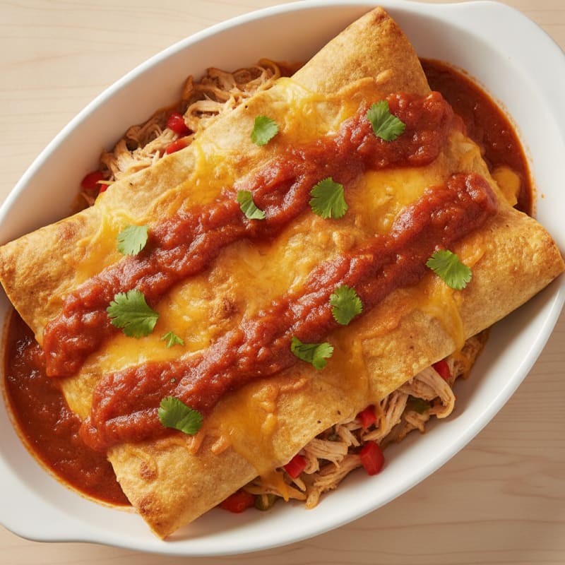 Chicken Enchiladas with Ranchero Sauce