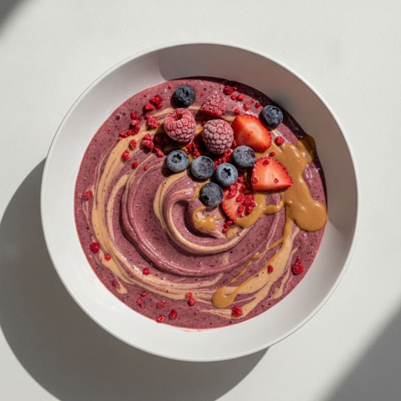 Berry Peanut Butter Protein Smoothie