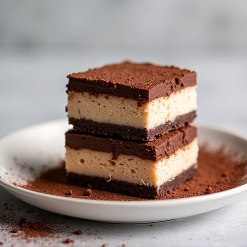 No-Bake Dark Chocolate Protein Cheesecake Squares