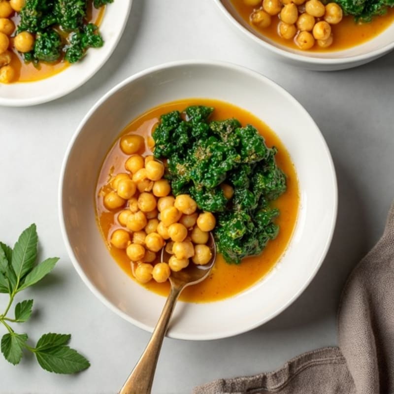 Creamy Spiced Chickpea and Spinach