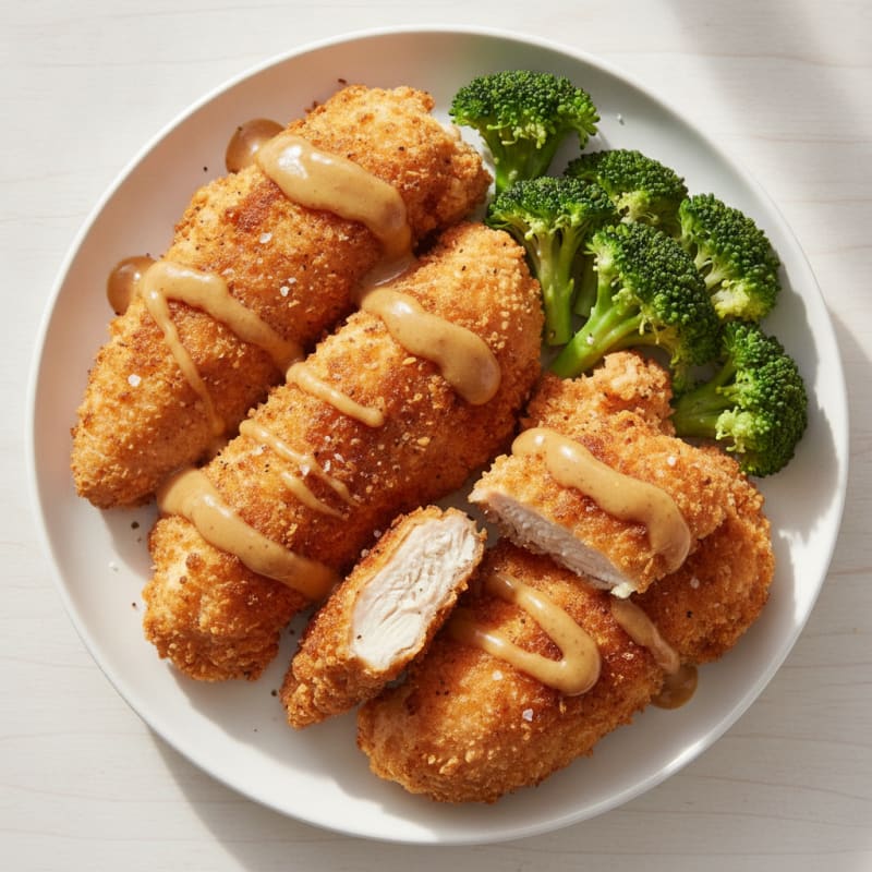 Buttermilk Fried Chicken with Honey-Mustard Sauce
