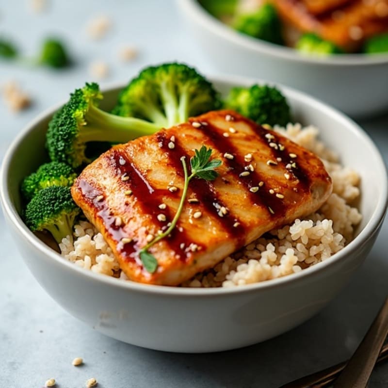 Sticky Ginger-Garlic Teriyaki Chicken Bowl