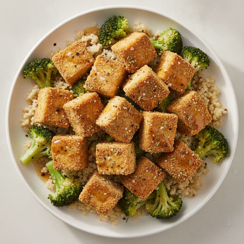 Garlic-Herb Baked Tofu