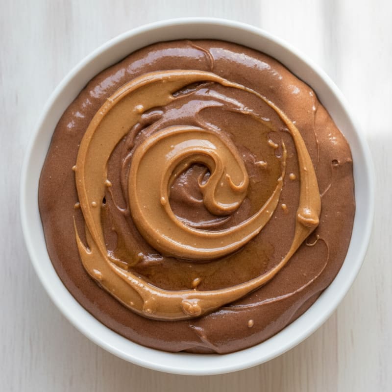 Creamy Chocolate Protein Pudding with Peanut Butter Swirl