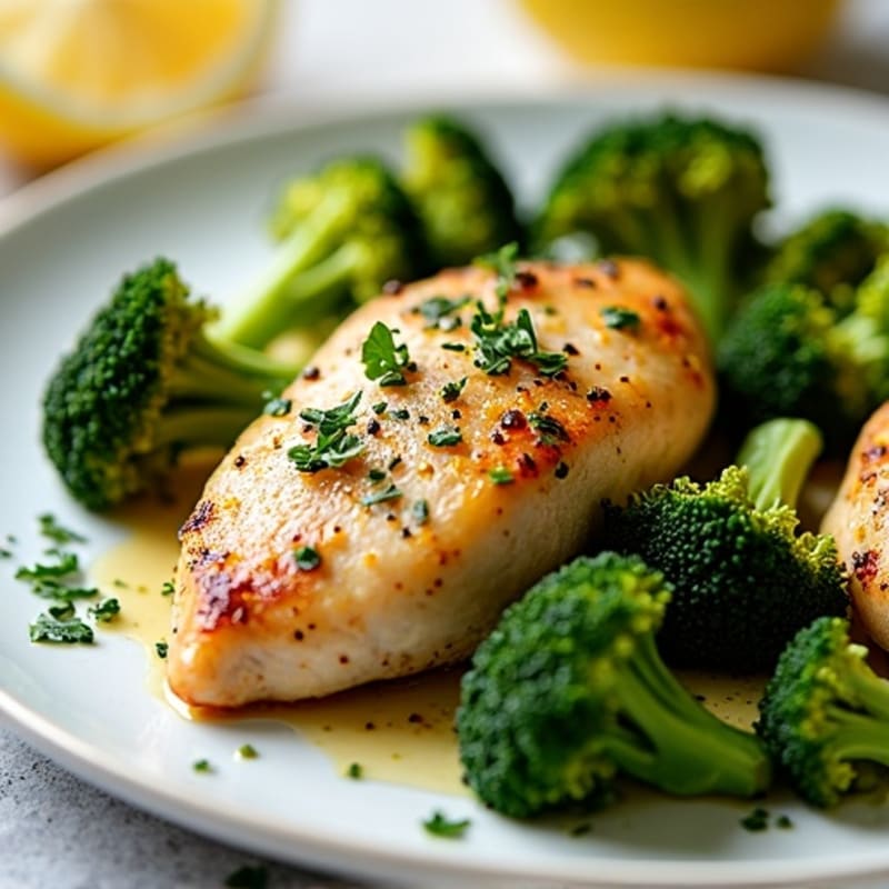 Sheet Pan Lemon Herb Chicken and Crispy Roasted Broccoli