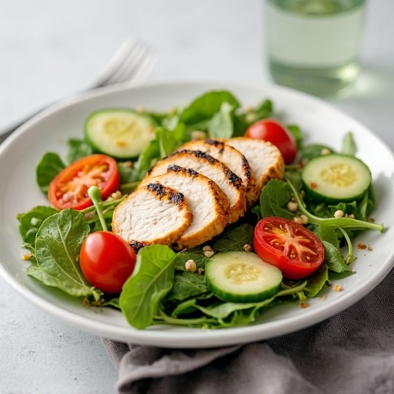 Grilled Turkey Breast Salad with Mixed Greens