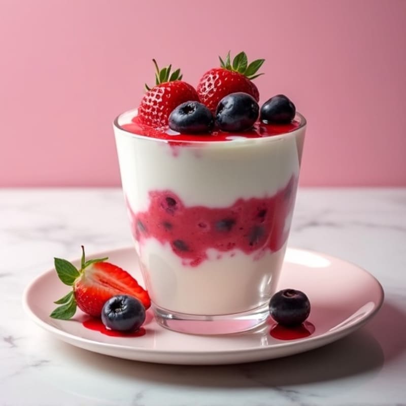 Silky Greek Yogurt Protein Parfait with Mixed Berries